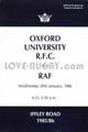 Oxford University RAF 1986 memorabilia